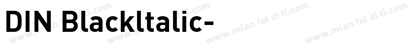 DIN Blackltalic字体转换